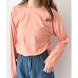ピンク | ボリューム袖カットソー レディース 韓国 | Dewlily