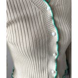 配色メロウフリルリブカーディガン レディース 韓国 | Dewlily | 詳細画像23 