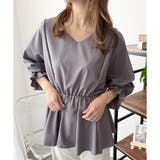 Vネックギャザーブラウス レディース 韓国 | Dewlily | 詳細画像11 