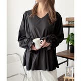 Vネックギャザーブラウス レディース 韓国 | Dewlily | 詳細画像16 