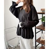 Vネックギャザーブラウス レディース 韓国 | Dewlily | 詳細画像18 