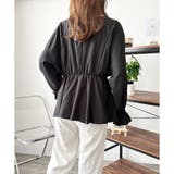 Vネックギャザーブラウス レディース 韓国 | Dewlily | 詳細画像19 