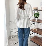 Vネックギャザーブラウス レディース 韓国 | Dewlily | 詳細画像24 