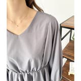 Vネックギャザーブラウス レディース 韓国 | Dewlily | 詳細画像27 