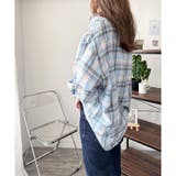 オーバーサイズチェック柄シャツ レディース 韓国 | Dewlily | 詳細画像11 