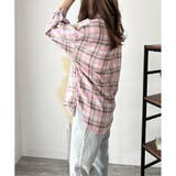 オーバーサイズチェック柄シャツ レディース 韓国 | Dewlily | 詳細画像17 