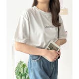 フロントロゴ半袖Tシャツ 夏トップス 半袖 | Dewlily | 詳細画像13 