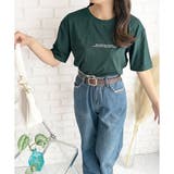 フロントロゴ半袖Tシャツ 夏トップス 半袖 | Dewlily | 詳細画像21 