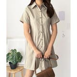 ベージュ | 半袖ミニシャツワンピース 夏トップス 半袖 | Dewlily