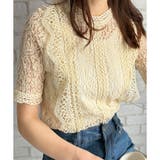 ラウンドネック半袖レースシャツ レディース 韓国 | Dewlily | 詳細画像19 