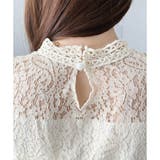 ラウンドネック半袖レースシャツ レディース 韓国 | Dewlily | 詳細画像20 