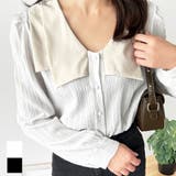 シワ加工セーラーカラーブラウス ブラウス 軽やか | Dewlily | 詳細画像1 