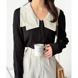 シワ加工セーラーカラーブラウス ブラウス 軽やか | Dewlily | 詳細画像11 