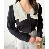 シワ加工セーラーカラーブラウス ブラウス 軽やか | Dewlily | 詳細画像12 