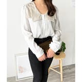 シワ加工セーラーカラーブラウス ブラウス 軽やか | Dewlily | 詳細画像15 