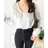 シワ加工セーラーカラーブラウス ブラウス 軽やか | Dewlily | 詳細画像2 