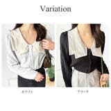 シワ加工セーラーカラーブラウス ブラウス 軽やか | Dewlily | 詳細画像5 