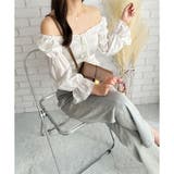 シャーリングパフスリーブトップス 韓国 ファッション | Dewlily | 詳細画像18 