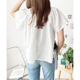 フレア半袖ギャザーブラウス レディース ふんわりシルエット | Dewlily | 詳細画像11 