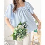 フレア半袖ギャザーブラウス レディース ふんわりシルエット | Dewlily | 詳細画像14 