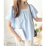 フレア半袖ギャザーブラウス レディース ふんわりシルエット | Dewlily | 詳細画像15 