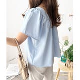 フレア半袖ギャザーブラウス レディース ふんわりシルエット | Dewlily | 詳細画像18 