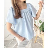 フレア半袖ギャザーブラウス レディース ふんわりシルエット | Dewlily | 詳細画像20 