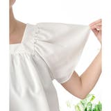 フレア半袖ギャザーブラウス レディース ふんわりシルエット | Dewlily | 詳細画像23 