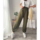 カーキ | カーゴ風ジョガーパンツ レディース 無地 | Dewlily