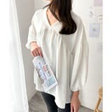 Vネックギャザーブラウス ブラウス 軽やか | Dewlily | 詳細画像13 