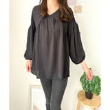 Vネックギャザーブラウス ブラウス 軽やか | Dewlily | 詳細画像17 