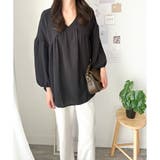 Vネックギャザーブラウス ブラウス 軽やか | Dewlily | 詳細画像20 