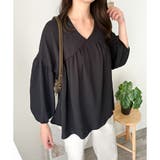 Vネックギャザーブラウス ブラウス 軽やか | Dewlily | 詳細画像7 