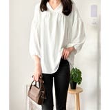 Vネックギャザーブラウス ブラウス 軽やか | Dewlily | 詳細画像9 