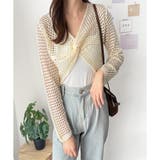 透かし編みねじりショートトップス 韓国 ファッション | Dewlily | 詳細画像10 