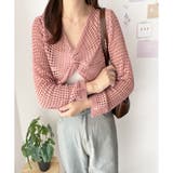 透かし編みねじりショートトップス 韓国 ファッション | Dewlily | 詳細画像16 