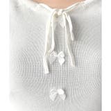 リボン付きショートニットトップス レディース 半袖 | Dewlily | 詳細画像30 