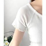 リボン付きショートニットトップス レディース 半袖 | Dewlily | 詳細画像31 