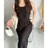 シャーリングタッチロングワンピース ロング丈 ノースリーブ | Dewlily | 詳細画像10