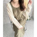 シャーリングタッチロングワンピース ロング丈 ノースリーブ | Dewlily | 詳細画像4