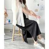 サテン風ロングスカート レディース 無地 | Dewlily | 詳細画像4 