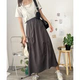 リボン付きロングスカート レディース 無地 | Dewlily | 詳細画像11 