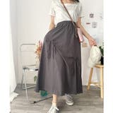 リボン付きロングスカート レディース 無地 | Dewlily | 詳細画像18 