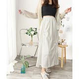 リボン付きロングスカート レディース 無地 | Dewlily | 詳細画像3 