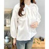 リラックスパフスリーブブラウス 体型カバー 長袖 | Dewlily | 詳細画像11 