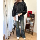 リラックスパフスリーブブラウス 体型カバー 長袖 | Dewlily | 詳細画像22 