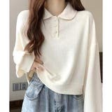 ショート丈ワッフル風ポロプルオーバー 韓国 レディース | Dewlily | 詳細画像10 