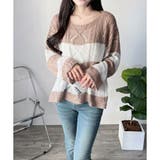 ワイドボーダールーズニットトップス 大人カジュアル ゆったり | Dewlily | 詳細画像17 