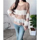 ワイドボーダールーズニットトップス 大人カジュアル ゆったり | Dewlily | 詳細画像18 