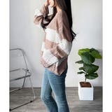 ワイドボーダールーズニットトップス 大人カジュアル ゆったり | Dewlily | 詳細画像20 